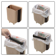 Cargar imagen en el visor de la galería, Zafacón plegable. Zafacón y almacenamiento para cocina y otros lugares. Color marrón.