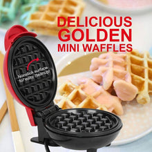 Cargar imagen en el visor de la galería, Mini Waflera, con superficie antiaderente, acero inoxidable.