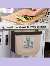 Cargar imagen en el visor de la galería, Zafacón plegable. Zafacón y almacenamiento para cocina y otros lugares. Color marrón.