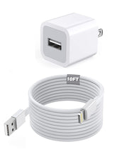 Cargar imagen en el visor de la galería, Cargador para iPhone, con cable de de 10 pies (certificado Apple MFi), cable de transferencia USB a Lightning.✅️
