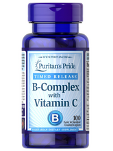 Cargar imagen en el visor de la galería, Complejo B, con vitamina C, Puritan&#39;s Pride, 100 cabletas
