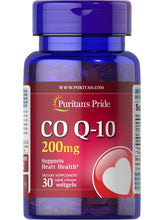 Cargar imagen en el visor de la galería, CO Q10 (Coenzima q10), 200 mg, Puritans Pride, 30 softgels
