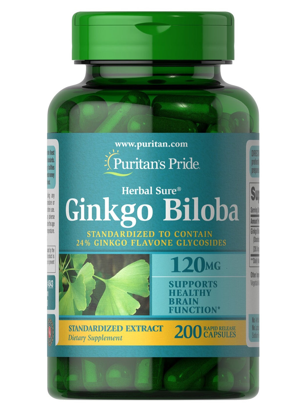 Ginkgo Biloba, salud cerebral (concentración y memoria), estado de ánimo, circulación. Puritan’s Pride. Varios tamaños disponibles