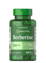 Cargar imagen en el visor de la galería, Berberina, 500 mg, Puritan's Pride, 60 cápsulas
