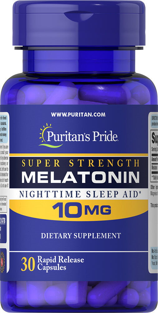 Melatonina para adultos, 10 mg,  duermes mas y mejor, 100% natural, en cápsulas, Varios tamaños disponibles