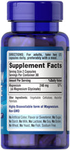 Cargar imagen en el visor de la galería, Glicinato de Magnesio, 240 mg, Puritan's Pride, 60 cápsulas.
