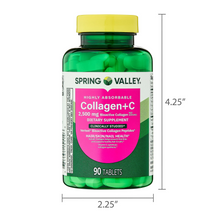 Cargar imagen en el visor de la galería, Colageno con Vitamina C, Spring Valley, 90 tabletas
