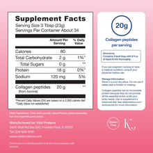 Cargar imagen en el visor de la galería, Péptidos de colágeno en polvo sabor limonada de fresa, Vital Proteins, 27.5 onzas (1.7 libras), 20 gramos por servicio.
