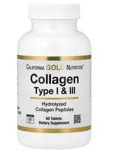 Cargar imagen en el visor de la galería, Colágeno Hidrolizado, con vitamina C, California Gold Nutrition, 60 tabletas
