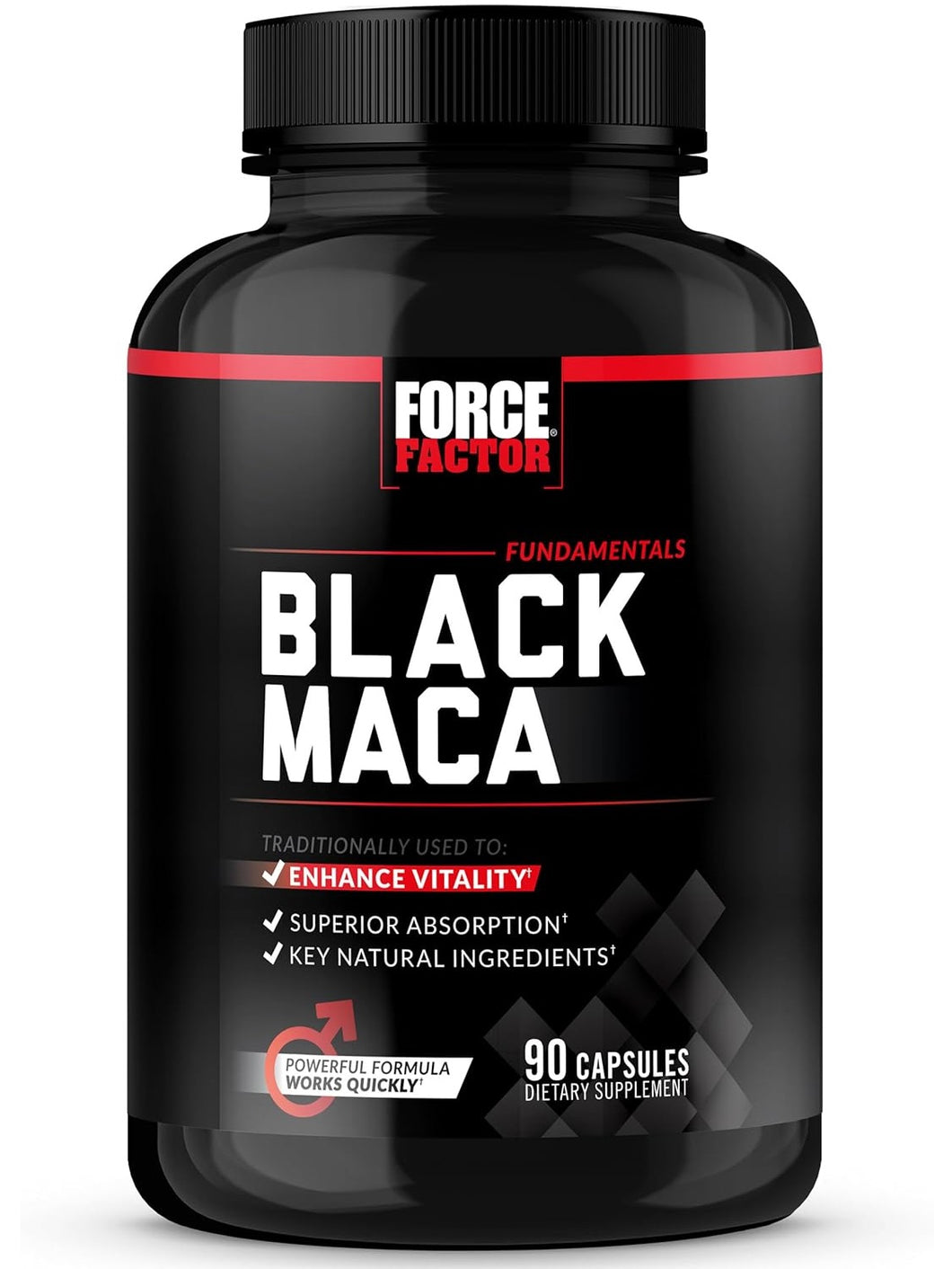 Maca Negra (Black Maca), Force Factor, 90 cápsulas