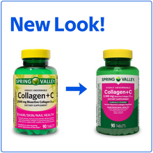 Cargar imagen en el visor de la galería, Colageno con Vitamina C, Spring Valley, 90 tabletas
