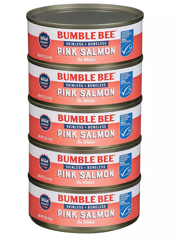 Salmón, paquete de 5 unidades, 20 gramos de proteína cada envase