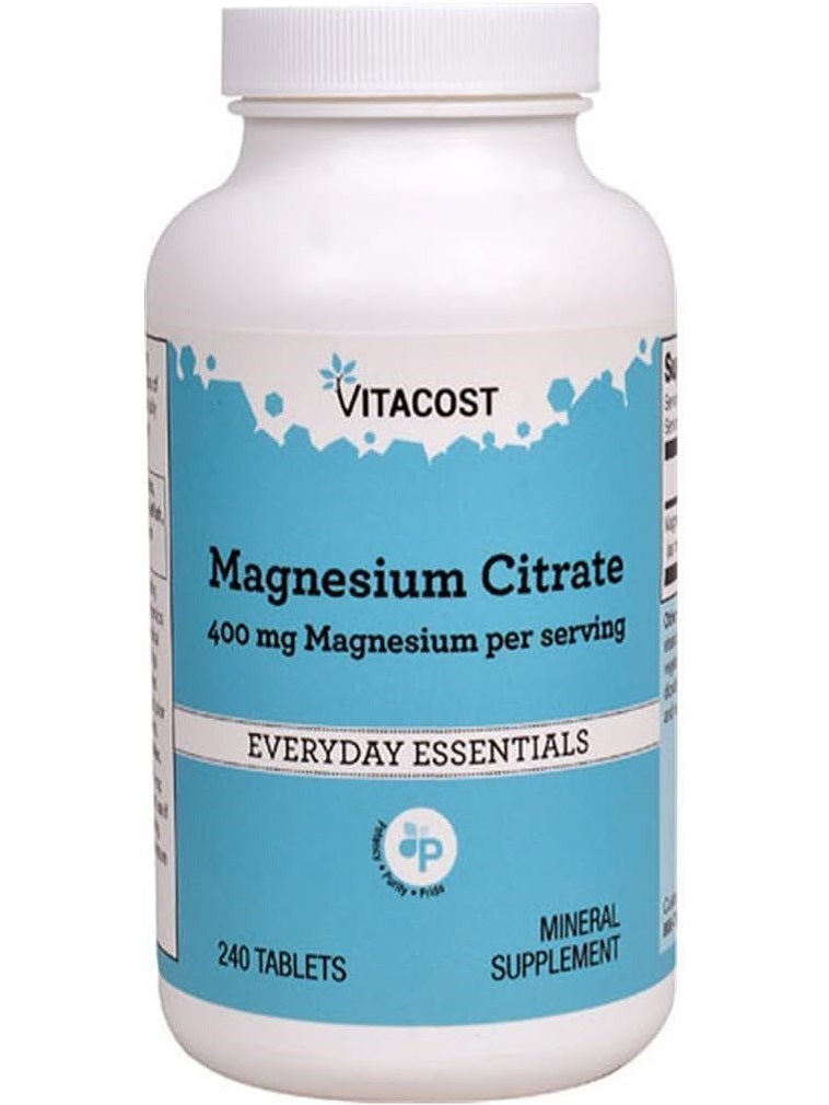 Citrato de magnesio, Vitacost, 400 mg, Varios tamaños disponibles