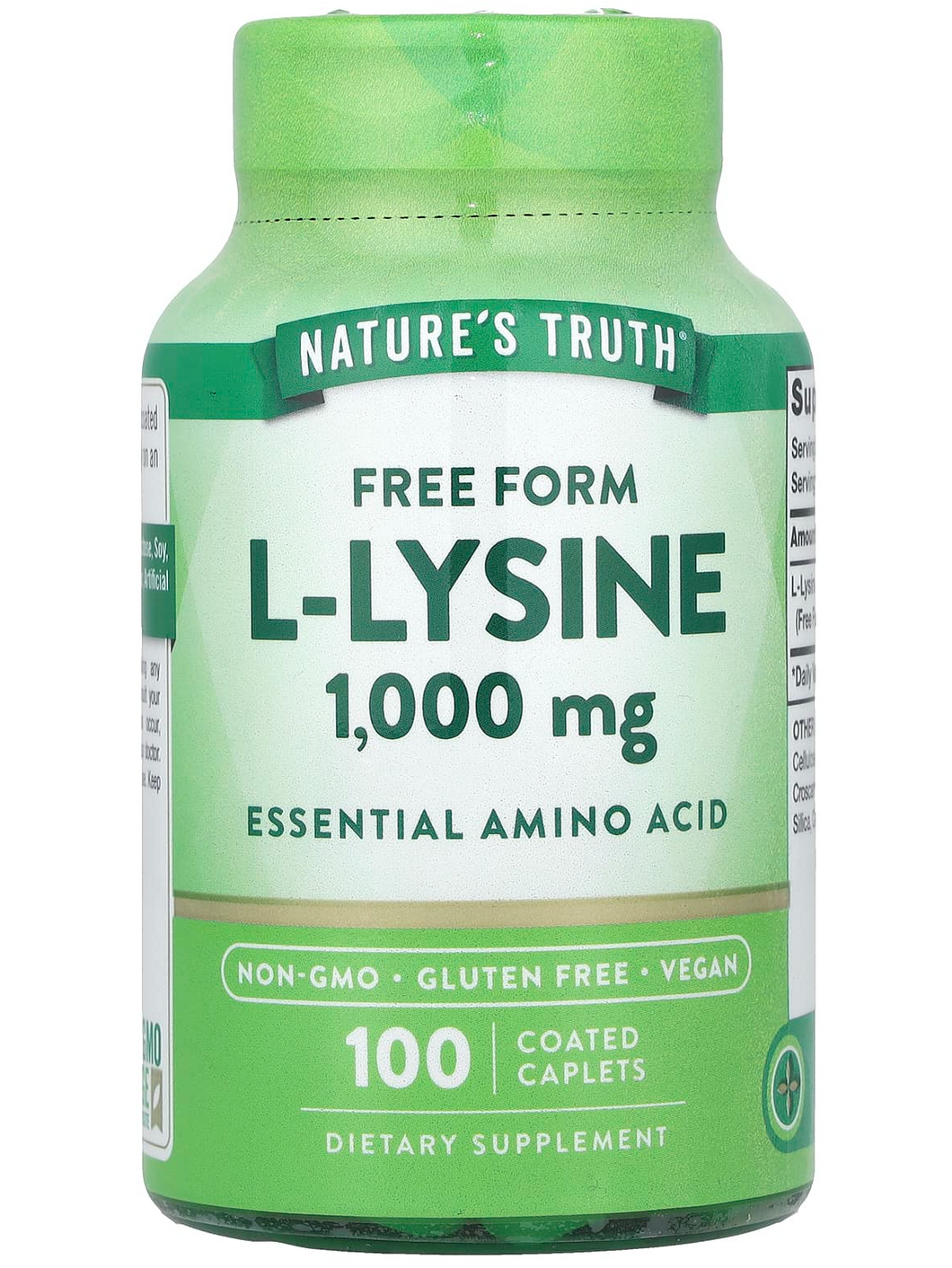 L-Lisina, 1000 mg, Nature's Truth, 100 capletas