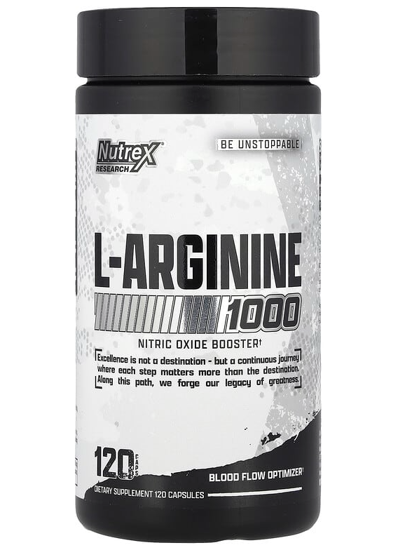 L-Arginina 1000, Nutrex, 120 cápsulas