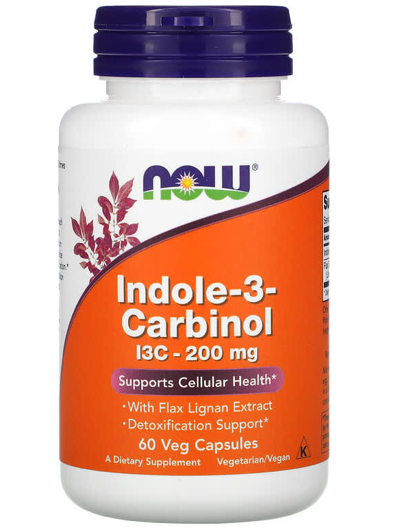 Indole-3-Carbinol, Now, 200 mg, 60 cápsulas