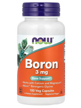 Cargar imagen en el visor de la galería, Boro, 3 mg, Now, 100 cápsulas
