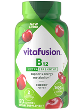 Cargar imagen en el visor de la galería, Vitamina B-12 extrafuerte, en gomitas, Vitafusion, 170 gomitas
