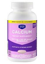 Cargar imagen en el visor de la galería, Calcio 600 mg + Vitamina D3, Berkley Jensen – 420 Tabletas | Apoyo a la Salud de los Huesos y Dientes
