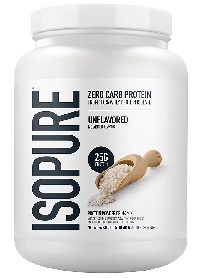 Isopure Proteína en polvo con cero carbohidratos, 100% aislado de proteína de suero, Keto Friendly, Vainilla. 1.55 Libras.