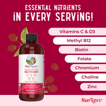 Cargar imagen en el visor de la galería, MaryRuth's Multivitamínico para mujeres, hombres y niños | Multivitamínico líquido matutino | Vitaminas A, C, D, E, B6, B12, Biotina y Zinc | Belleza | Vegano | Sin OGM | Sin gluten | 22 onzas (650 ml)
