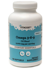 Cargar imagen en el visor de la galería, Triple Omega 3-6-9, 2000 mg por servicio. Vitacosto. 180 cápsulas
