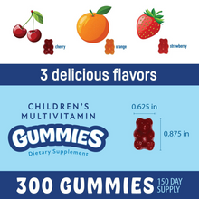 Cargar imagen en el visor de la galería, Multivitamínico en gomitas para niños, Member's Mark, sabores de frutas, 300 gomitas.
