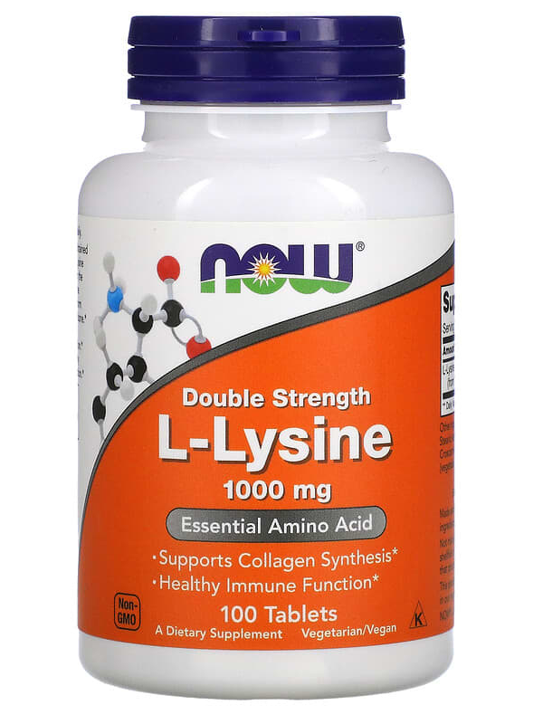 L-Lisina, 1000 mg, Now, 100 tabletas