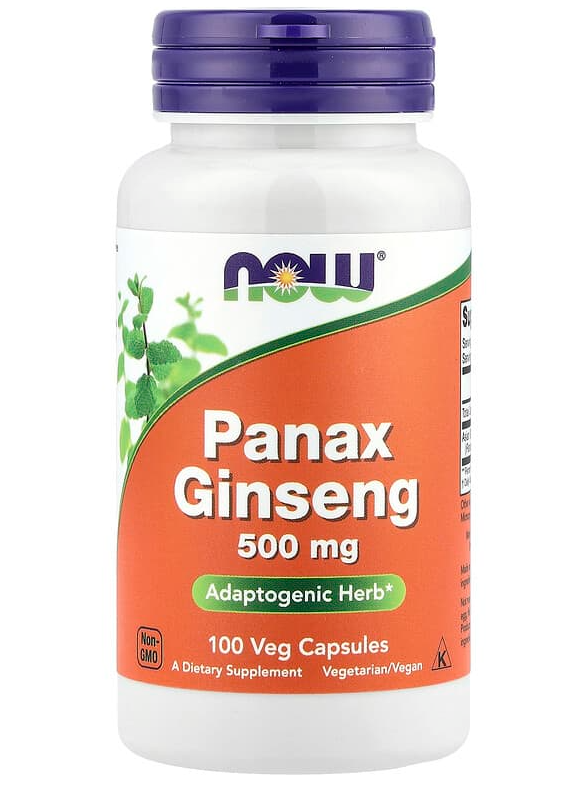 Panax Ginseng , Now, 500 mg, 100 cápsulas