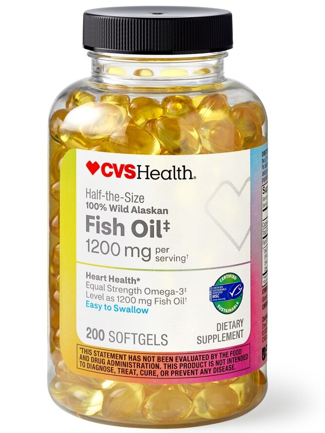 Omega 3, CVS,  1200 mg, 200 cápsulas blandas (softgels)