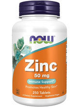 Cargar imagen en el visor de la galería, Zinc, 50 mg, Now, Varios tamaños disponibles
