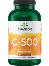 Cargar imagen en el visor de la galería, Vitamina C, 500 mg, Swanson, 400 cápsulas
