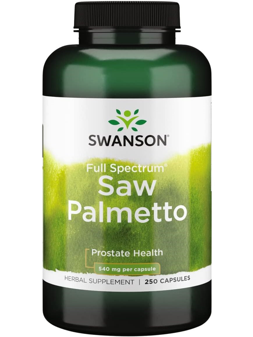 SAW PALMETTO: Suplemento pasa la salud de la próstata y todo el tracto urinario. Swanson. 250 cápsulas