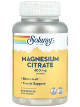Cargar imagen en el visor de la galería, Citrato de magnesio, 400 mg, Solaray, 90 cápsulas
