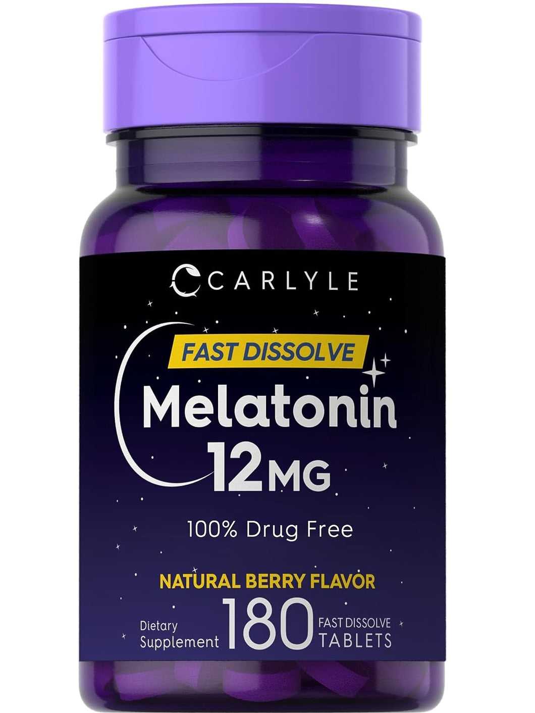 Melatonina 12 mg. Carlyle. 180 tabletas
