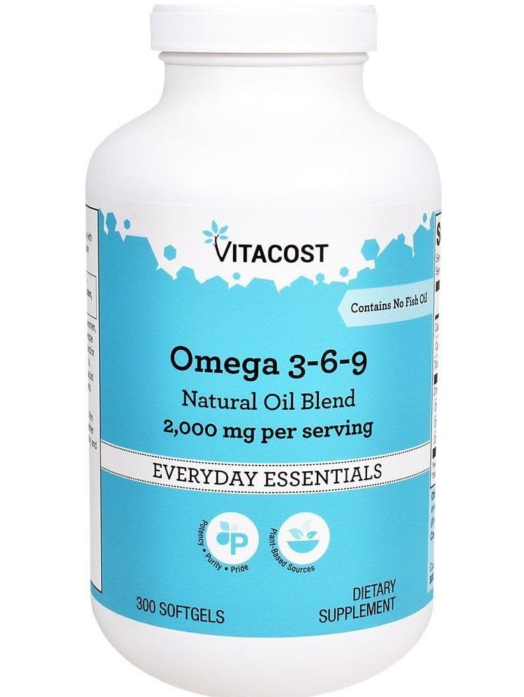 Omega 3-6-9, Vitacost, 2000 mg por servicio, 300 softgels