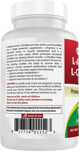 Cargar imagen en el visor de la galería, L-Arginina  y  L-Citrulina, Best Naturals, 1000 mg, 250 tabletas
