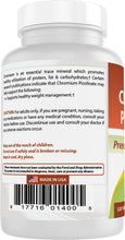 Cargar imagen en el visor de la galería, Picolinato de cromo, 1000 mcg. Best Naturals. 120 tabletas
