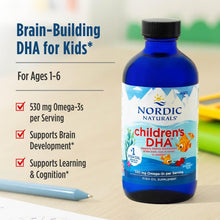 Cargar imagen en el visor de la galería, DHA para niños, Nordic Naturals, sabor naranja, 530 mg de omega-3 con EPA y DHA - Desarrollo y función cerebral - Sin OMG, 8 onzas,  96 servicios
