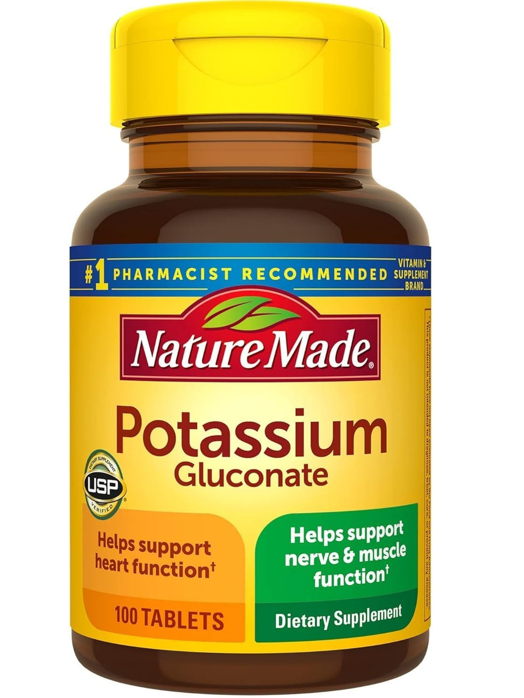 Gluconato de Potasio, Nature Made, 100 tabletas