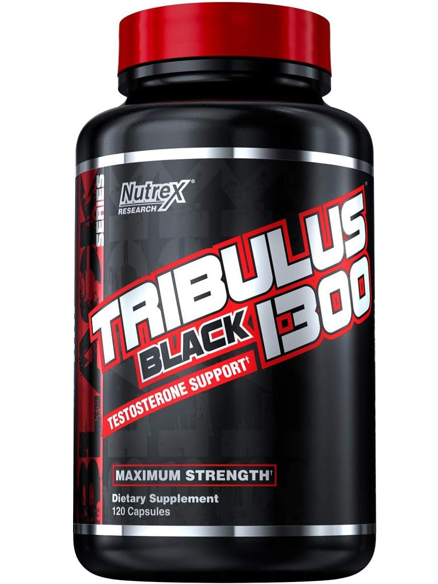 Tribulus: aumenta la testosterona, producción muscular, combate disfunción eréctil, aumenta la fertilidad. Nutrex. 1300 mg, 120 cápsulas, 60 servicios