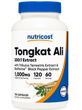 Cargar imagen en el visor de la galería, Tongkat Ali, 1000 mg, Nutricost, 120 cápsulas
