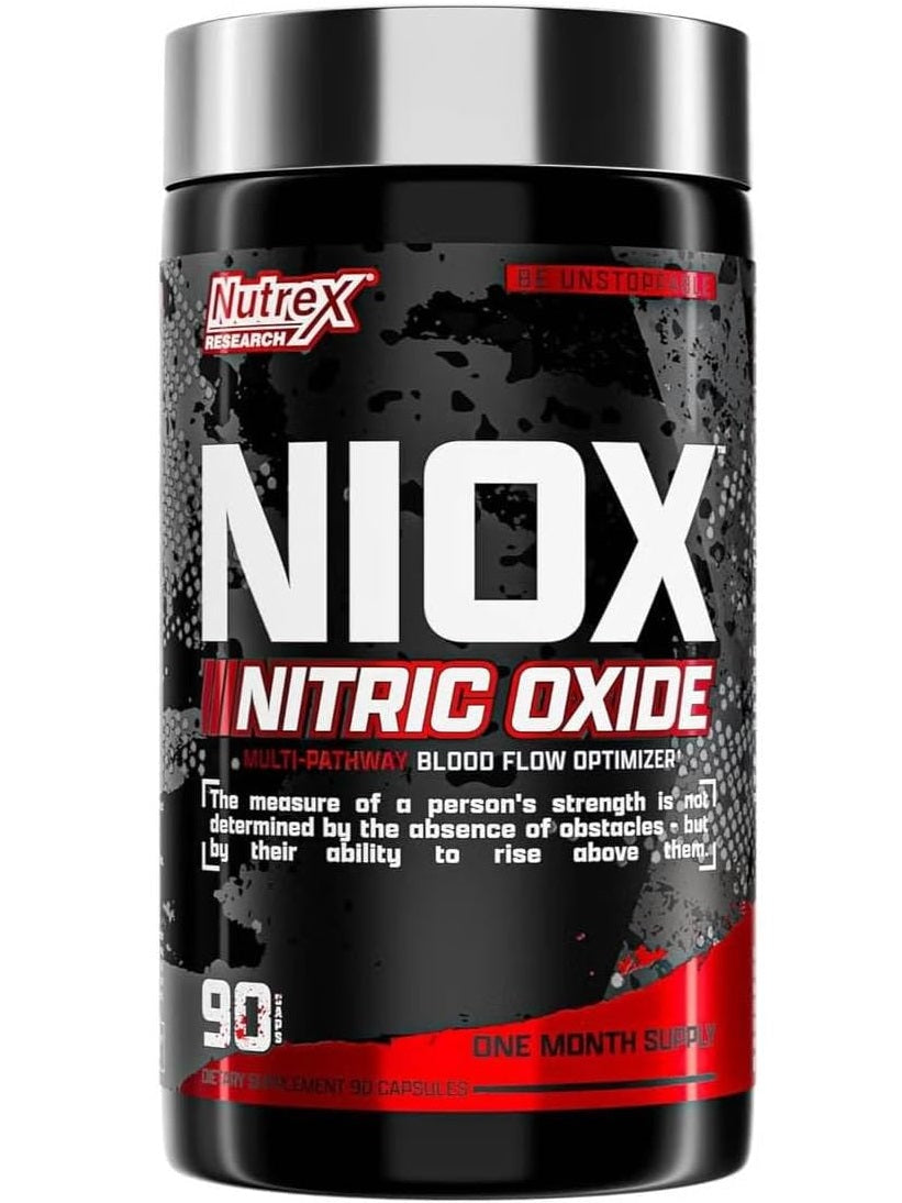 ÓXIDO NÍTRICO. NIOX Extreme Pumps, preentrenamiento de 90 unidades con nitrato de arginina, vitamina C y AstraGin para bombeo muscular, vascularización, resistencia y NO3-T