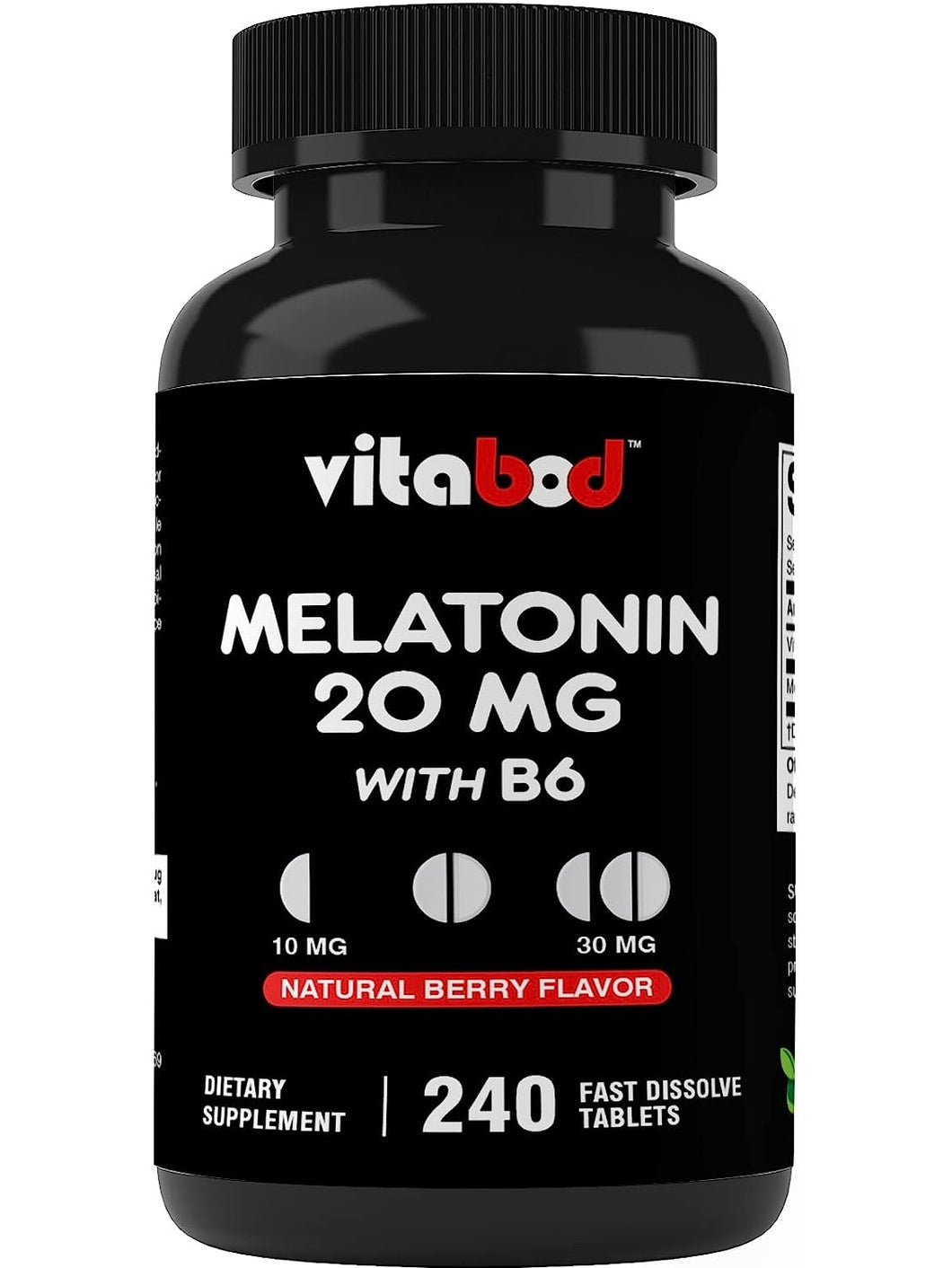 Melatonina ultra potente, 20 mg, mejora tu sueño de forma 100% natural, 240 tabletas