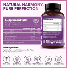 Cargar imagen en el visor de la galería, Myo-inositol y D-quiro inositol para mujeres, Intimate Rose, equilibrio hormonal y apoyo ovárico para mujeres, proporción ideal de 40:1, vitamina D3 + Ashwagandha, 120 cápsulas
