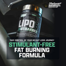 Cargar imagen en el visor de la galería, LIPO 6 STIM FREE, quemador de grasa ultra concentrado, SIN ESTIMULANTES, Nutrex, 60 cápsulas
