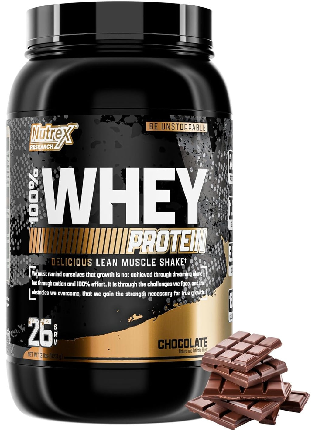 Proteína WHEY, Nutrex, 100% de suero, 26 servicios, 2 libras (Sabores: Vainilla y Chocolate)