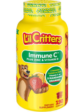 Cargar imagen en el visor de la galería, Vitamina C niños: vitamina C, D, y Zinc. Desarrollo, crecimiento y defensas. 190 gomitas L&#39;il critters
