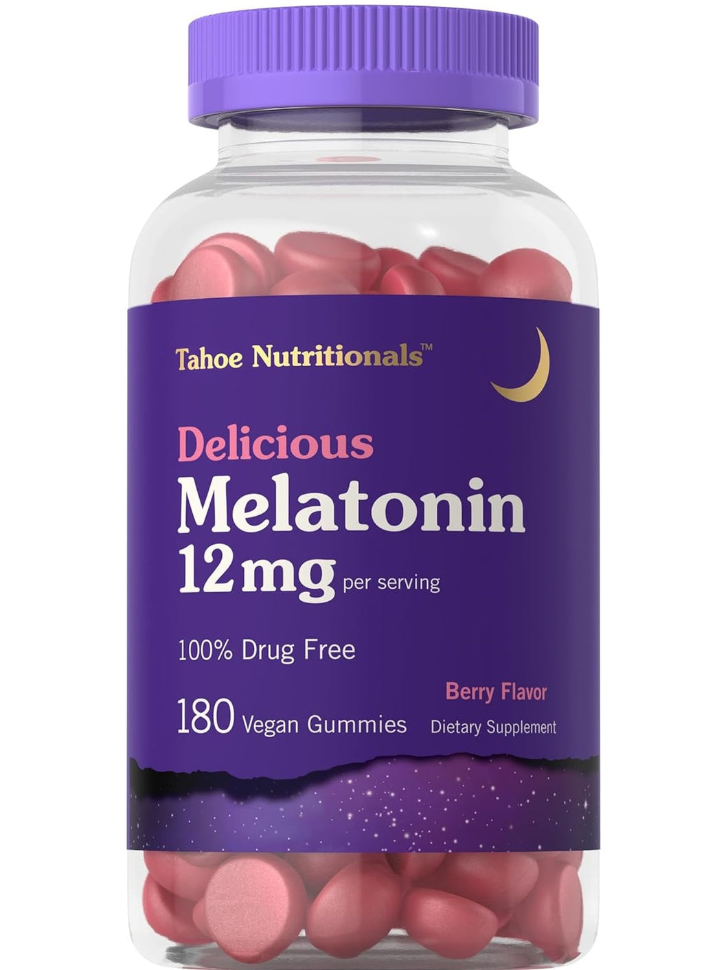 Melatonina 12 mg, 180 gomtias