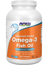 Cargar imagen en el visor de la galería, Omega 3: Favorece la salud de tu corazón, cerebro, colesterol. Científicamente comprobado. Now. 500 cápsulas blandas
